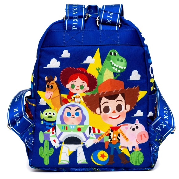 DisneyPixar Animation Toy Story Adventure Characters Buzz Woody Nylon Backpack - Picture 2 of 5